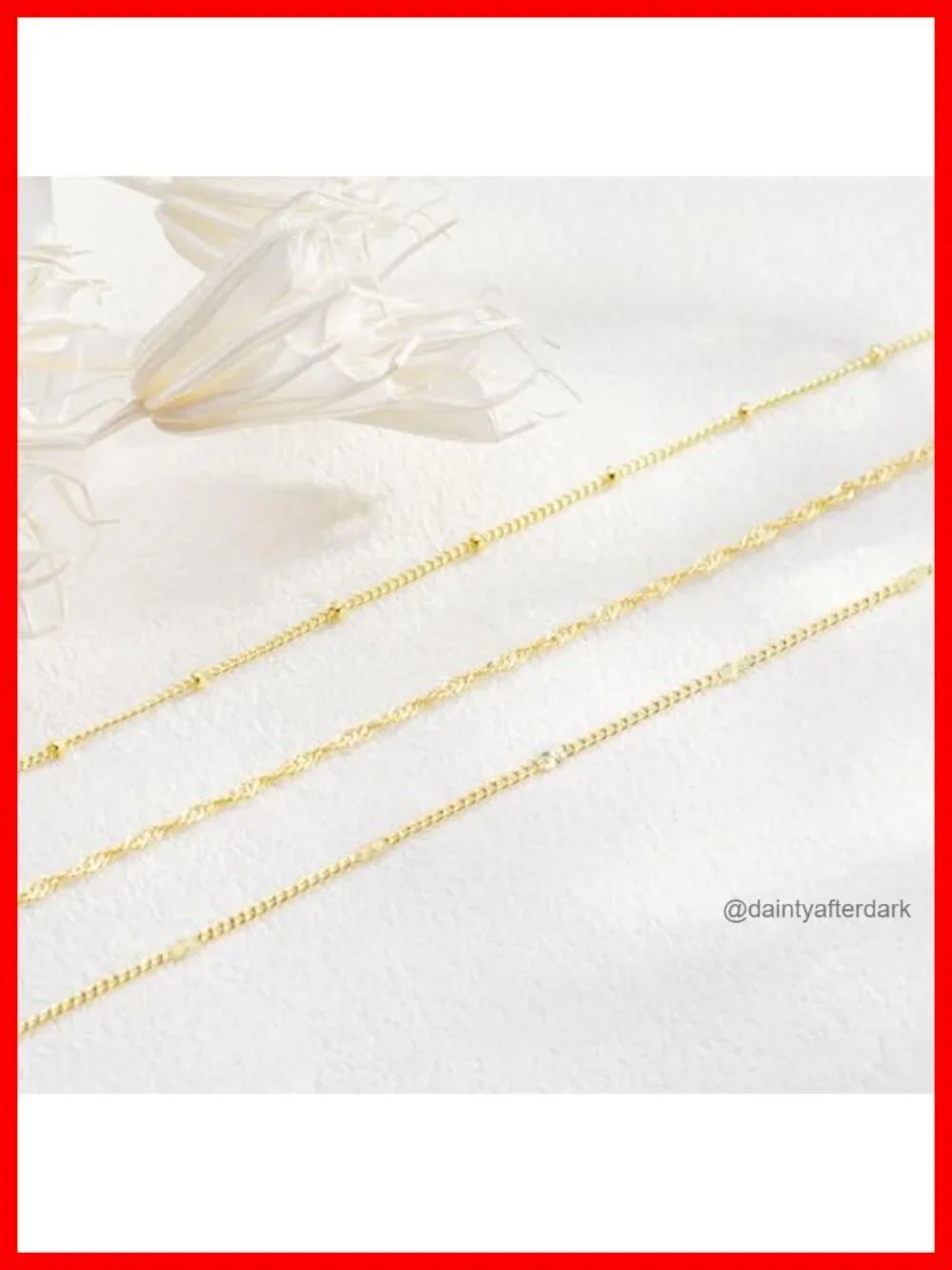 14k-Gold-Plated 3-Piece Layered Necklace Set Dainty Stackable Chain with CZ